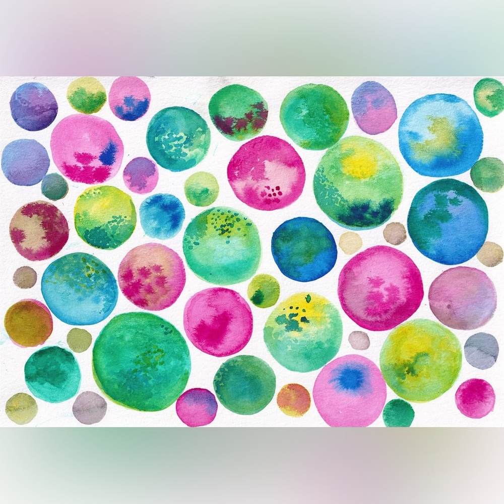 Vibrant Abstract Circle Art Painting